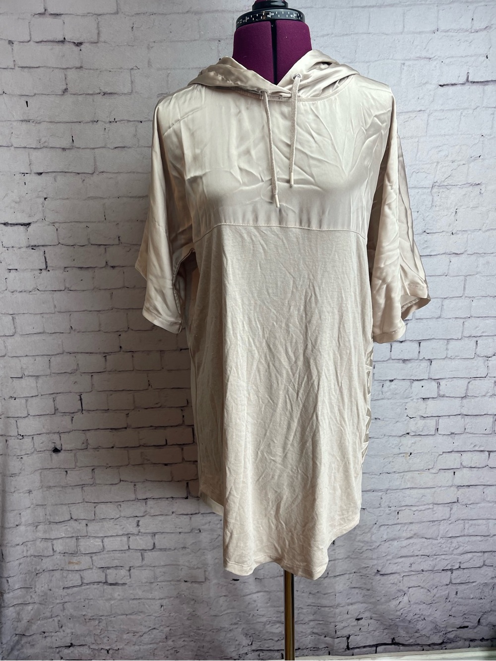 Ivy Park hooded athletic dress cream colored size XXS